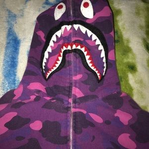 bape full zip up hoodie